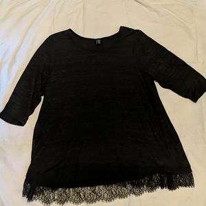 Deep green and black top